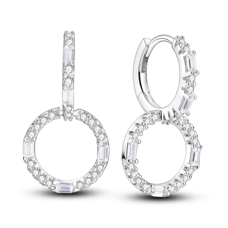 Diamante Double Loop Earrings
