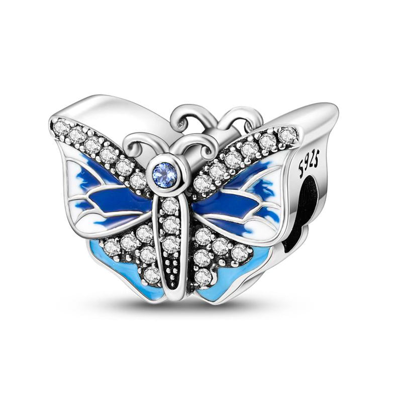 Blue Butterfly Diamante Charm