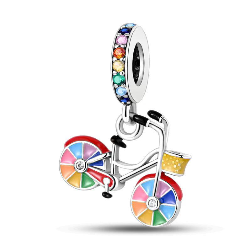 Colourful Bicycle Pendant Charm