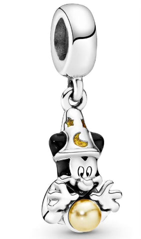 Mr.Mouse Yellow Hat Golden Pendant Charm