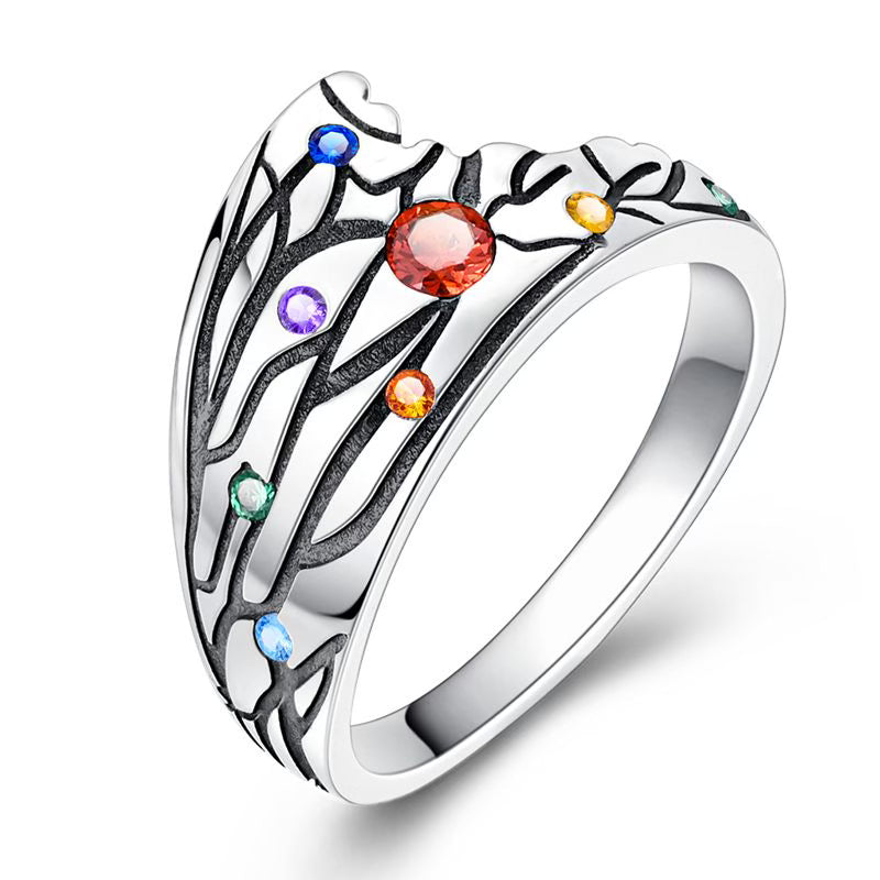 Colourful Line Band Ring