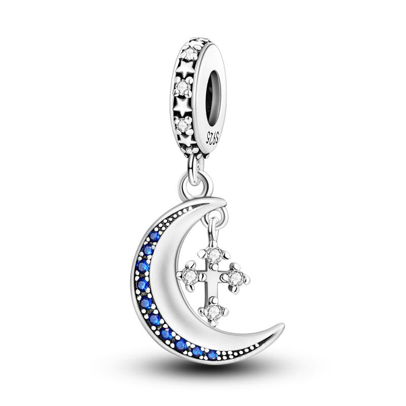 Cross, Star, & Moon Diamante Pendant Charm