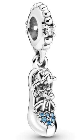 Blue Diamante & Silver Friends Charm