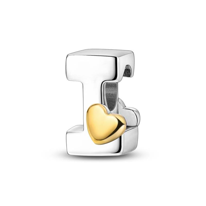 I Golden Love Heart Charm