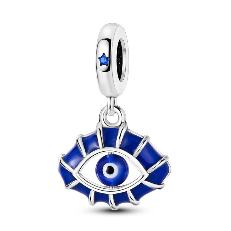 Evil Eye Blue Diamante Pendant Charm
