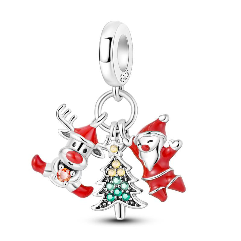 Christmas Reindeer & Santa Pendants Charm
