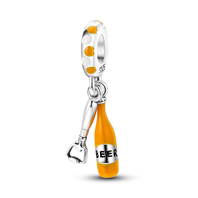 Beer & Beer Opener Charm