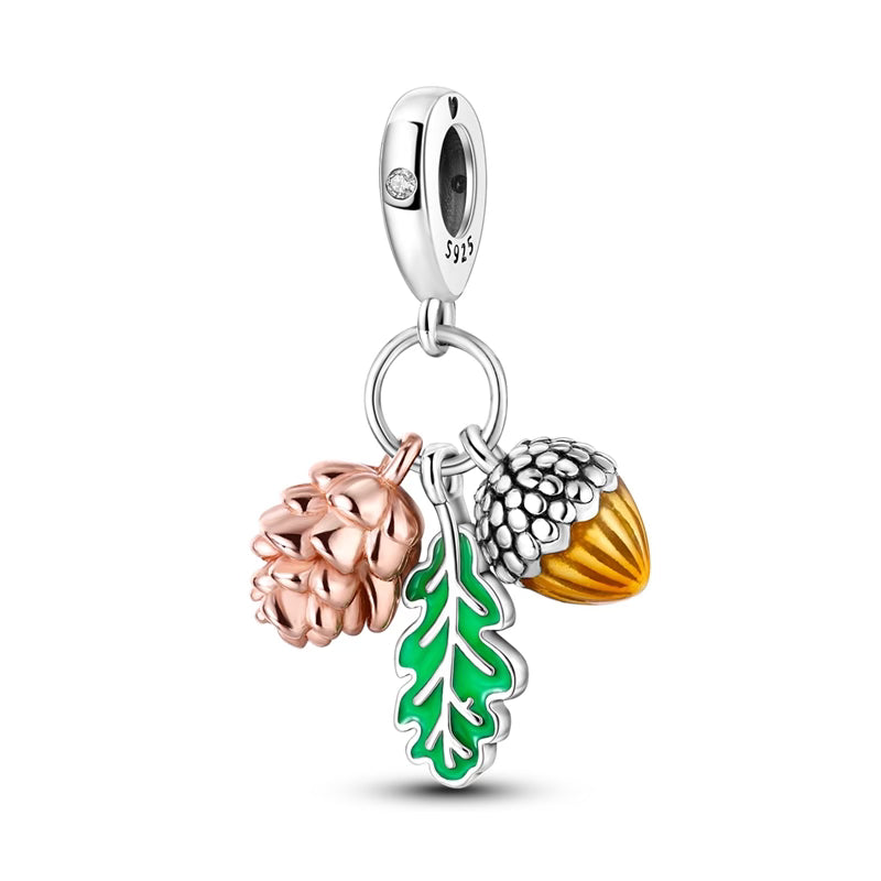 Acorn, Pinecone, & Leaf Pendants Charm