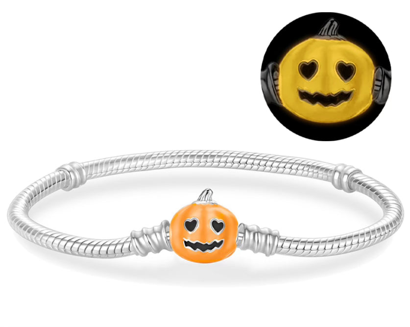 Spooky Pumpkin Charm Bracelet