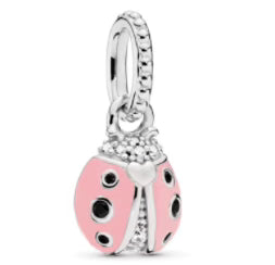 Dotted Pink Ladybird Detail Charm