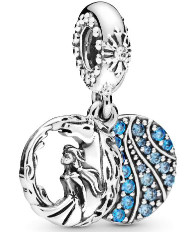 Light Blue Diamante & Girl Pendant Charm