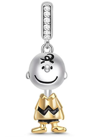 Yellow Fit Boy Diamante Pendant Charm