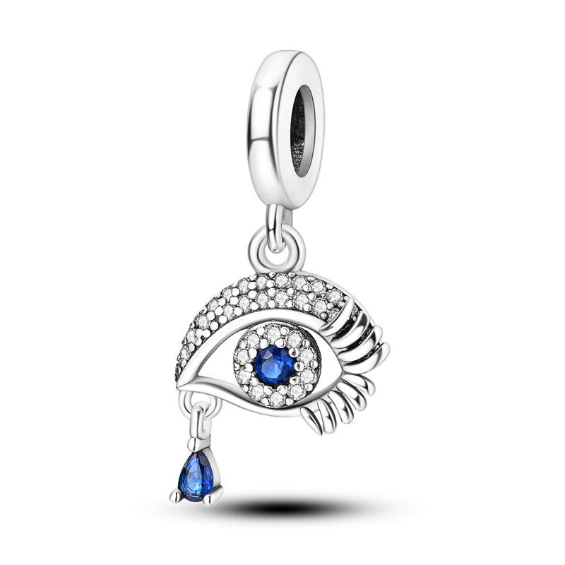 Blue Horus Eye Diamante Pendants Charm