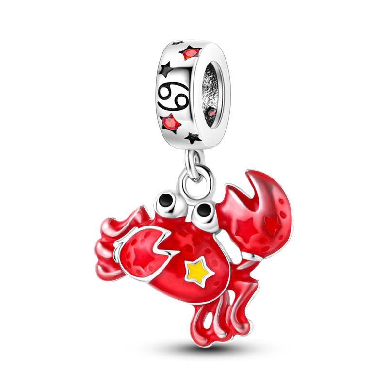Red Crab Star Pendant Charm