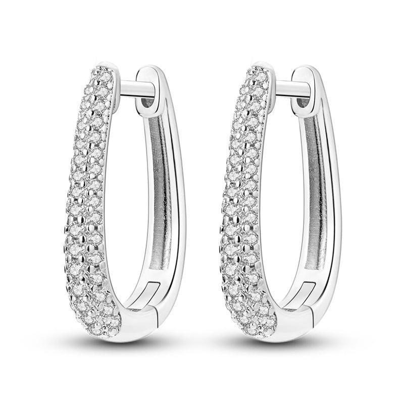 Diamante Droop Loop Earrings