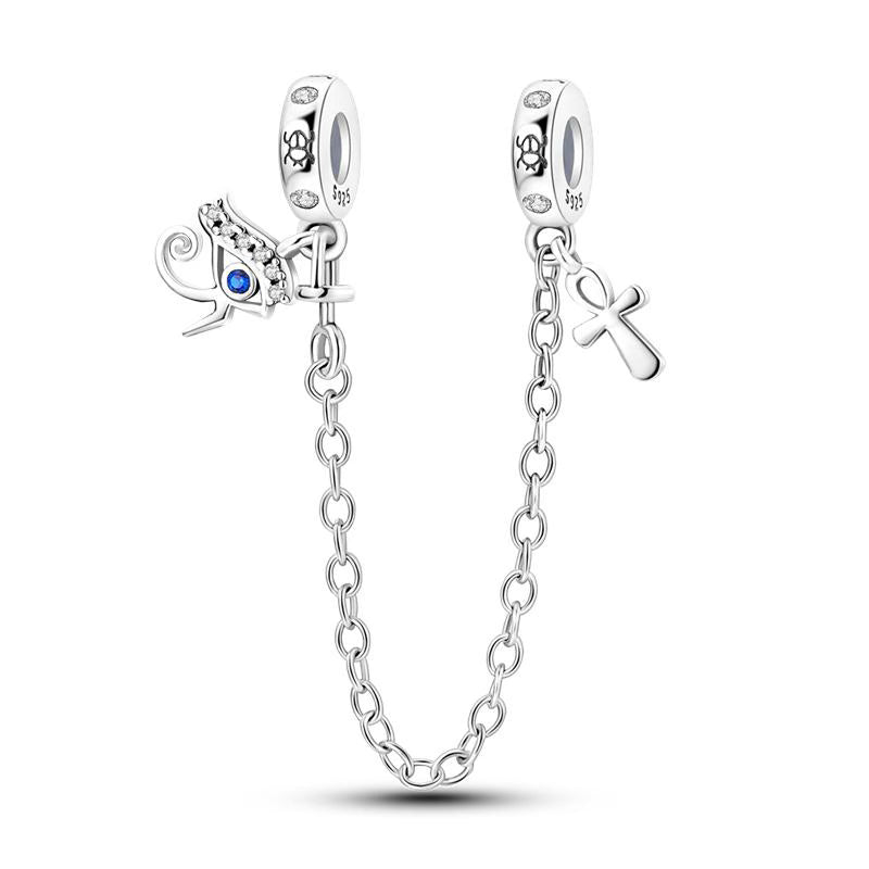 Diamante Eye Cross Chain Charm