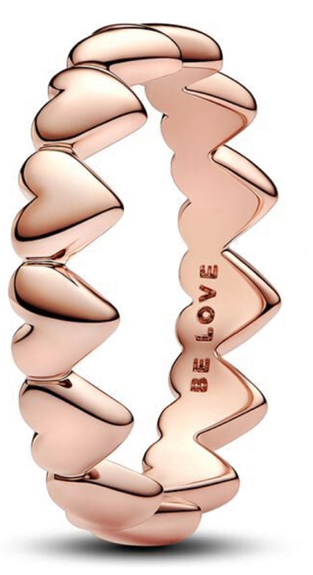 Love Hearts Rose Gold Ring