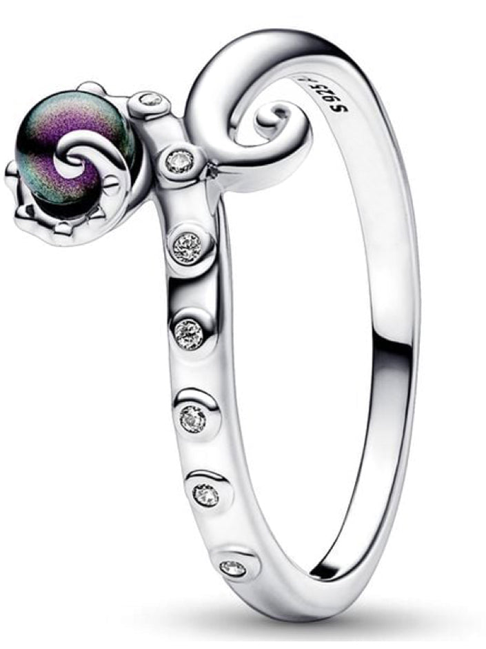 Tentacle Pearl Diamante Ring
