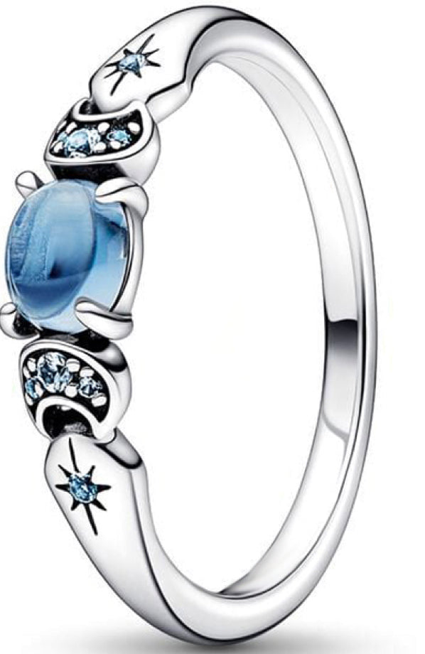 Blue Diamante Star Ring