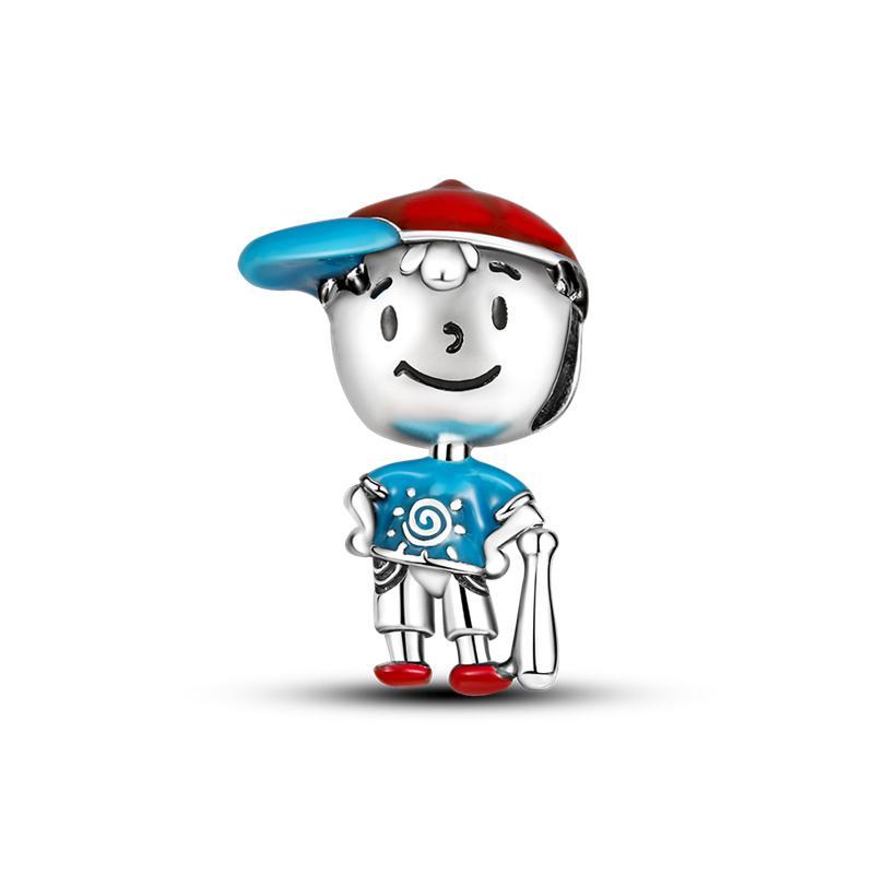 Baseball Boy Charm