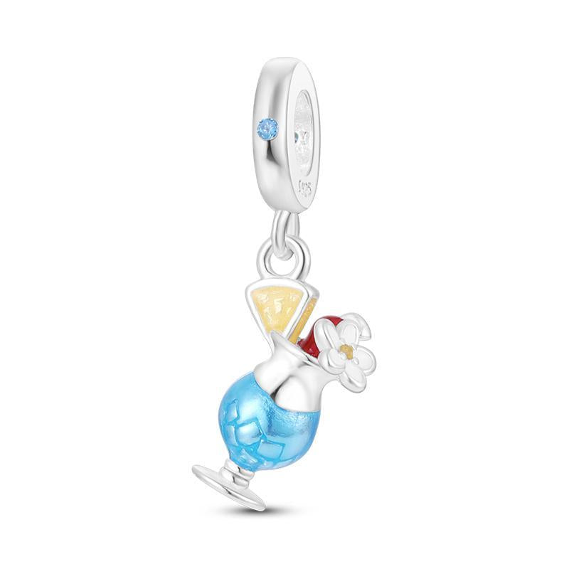 Blue Cocktail Charm